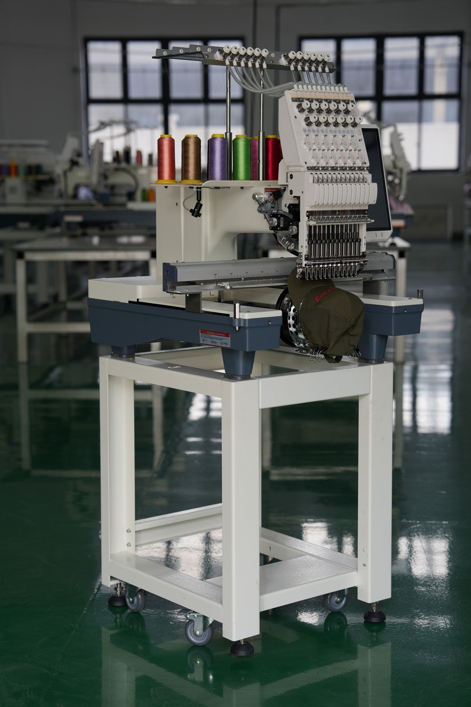 Commercial embroidery machine