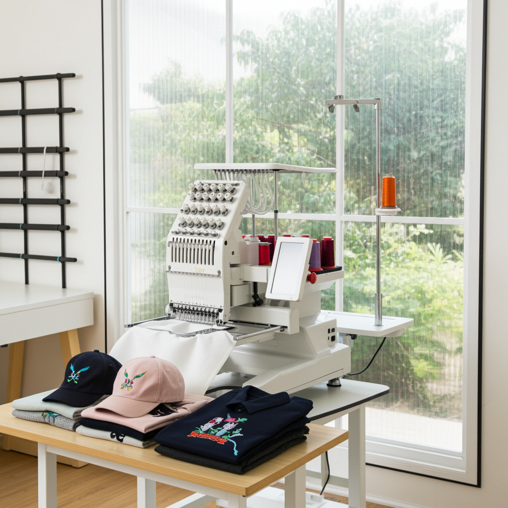 12-Needle Compact Embroidery Machine for Home &  small Business | Sewfun SF1201H1